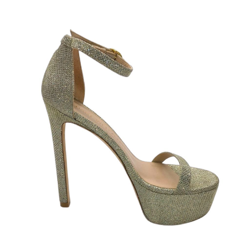 Stuart Weitzman Nudistcurve Hollywood  Platform High Heel Sandals 8.5